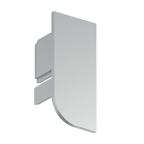 Eindkap geschikt voor L-profiel voor LED, aluminium look, links