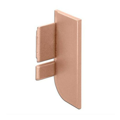 Eindkapje L-profiel rechts, koper