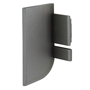 Eindkapje L-profiel links antraciet