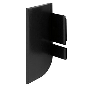 Eindkapjes L-profiel links, zwart