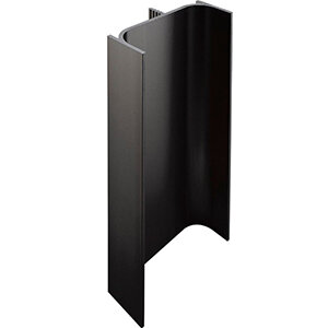 Verticale Greeplijst, C-profiel, mat zwart, 2500 mm