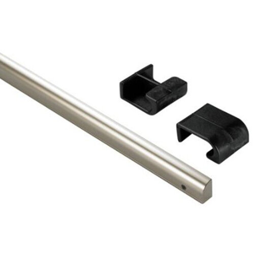 Bevestigingsprofiel voor inbouwapparatuur bij gebruik van verticale greeplijst, RVS Look