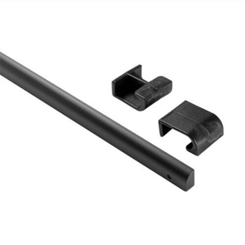 Bevestigingsprofiel voor inbouwapparatuur bij gebruik van verticale greeplijst, Zwart