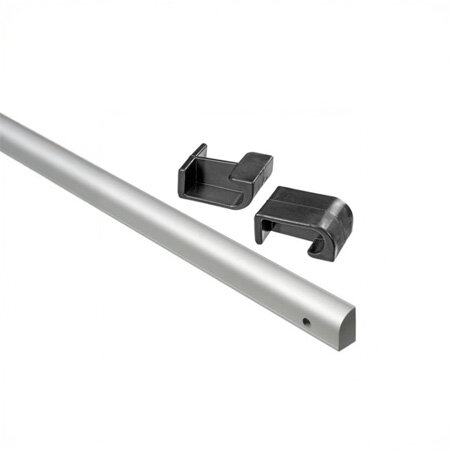 Bevestigingsprofiel voor inbouwapparatuur bij gebruik van verticale greeplijst, Aluminium