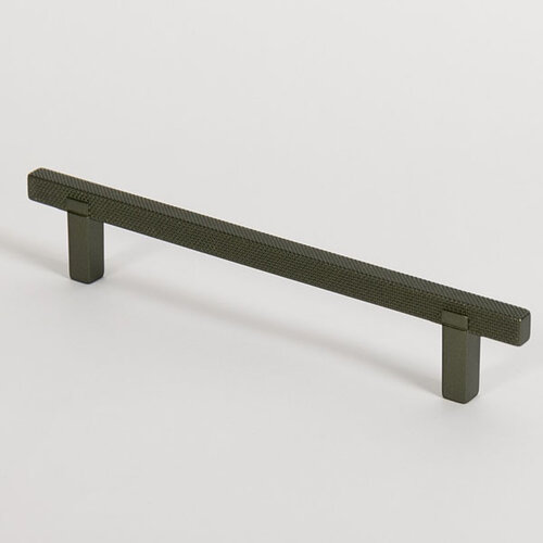 Strakke ribb greep Metallic groen, lengte 210 mm