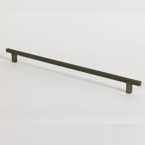 Strakke ribb greep, metallic groen, lengte 370 mm