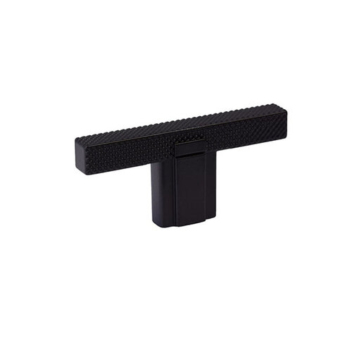 T-Knop strakke ribb mat zwart