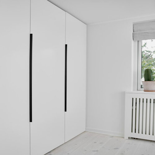 Greep Edge Straight, zwart, 1200 mm, met schroefbevestiging