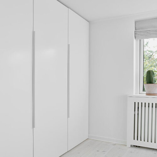 Greep Edge Straight, mat wit, 1200 mm, met schroefbevestiging