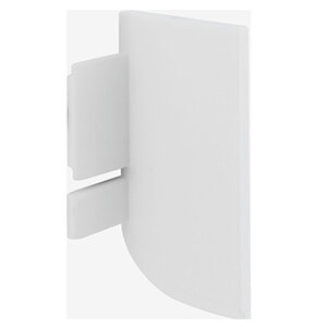 Eindkapjes L-profiel rechts, wit