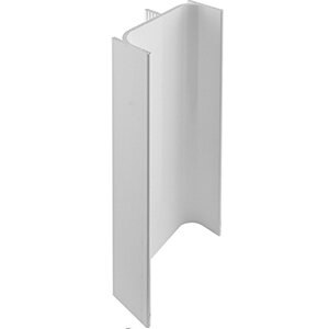 Verticale Greeplijst, C-profiel, wit, 5000 mm